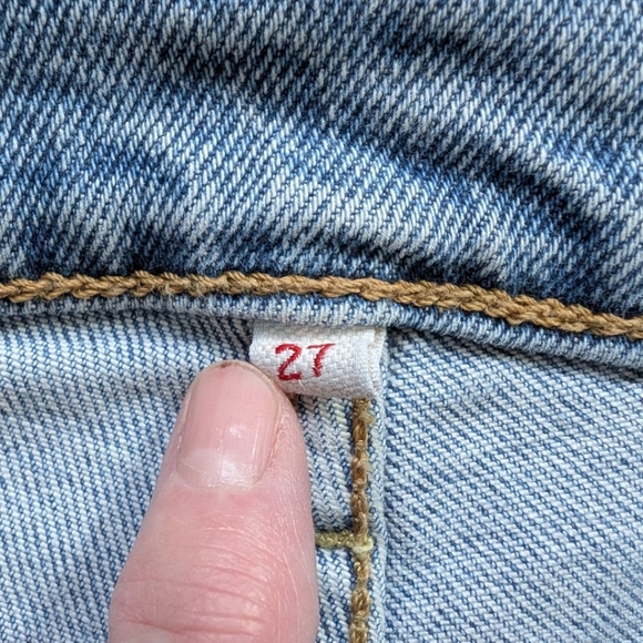 Levi's Wedgie Fit Ankle Jeans Light Wash Cotton Denim Button Fly Women's size 27 - Picture 8 of 16